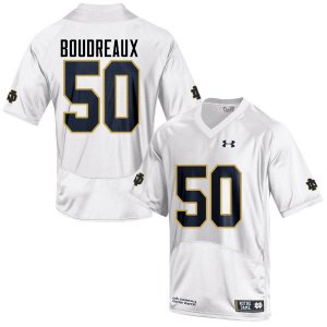 Notre Dame Fighting Irish Men's Parker Boudreaux #50 White Under Armour Authentic Stitched College NCAA Football Jersey FDA5199NQ